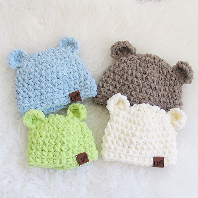 Crochet baby hats