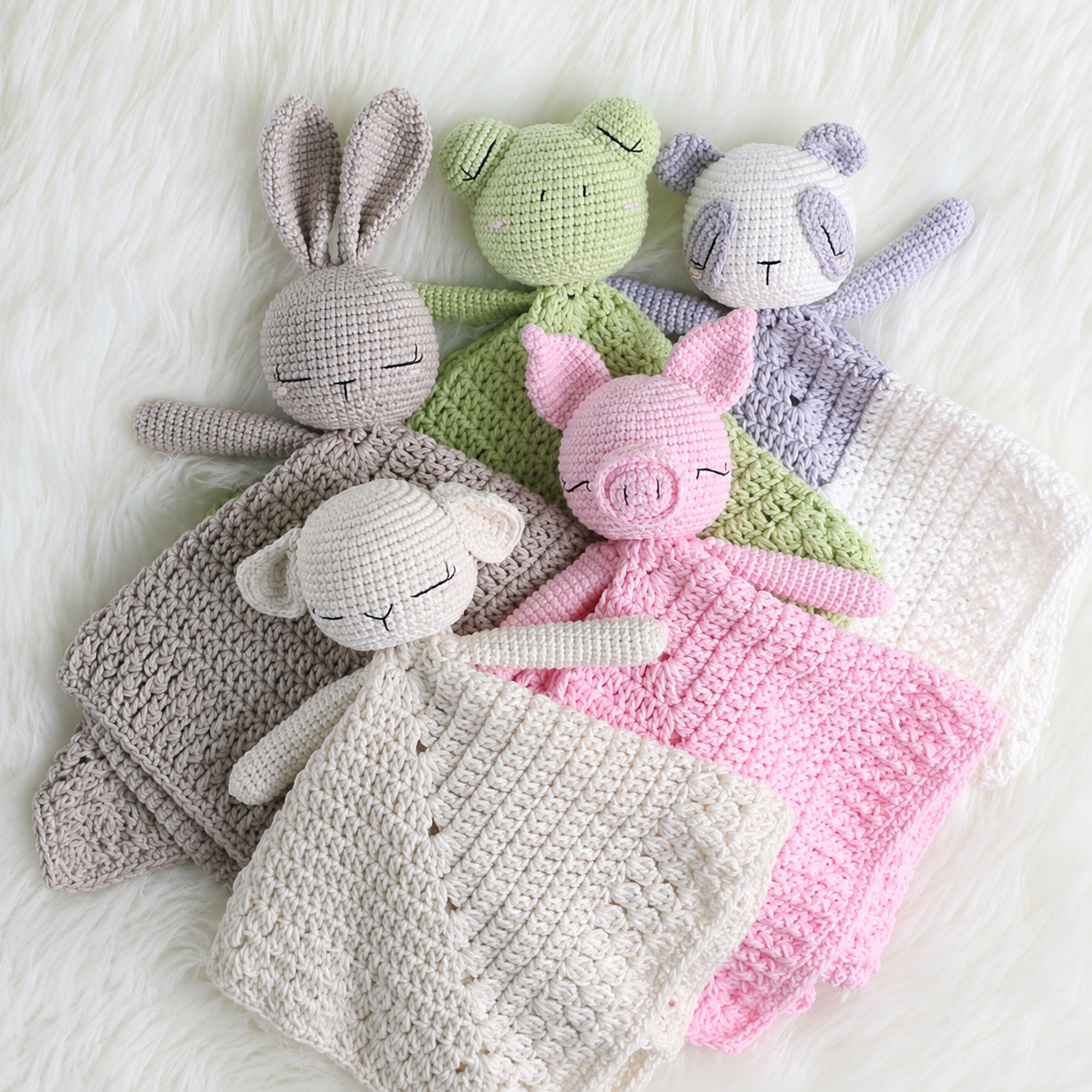 Member-made crocheted baby blanket