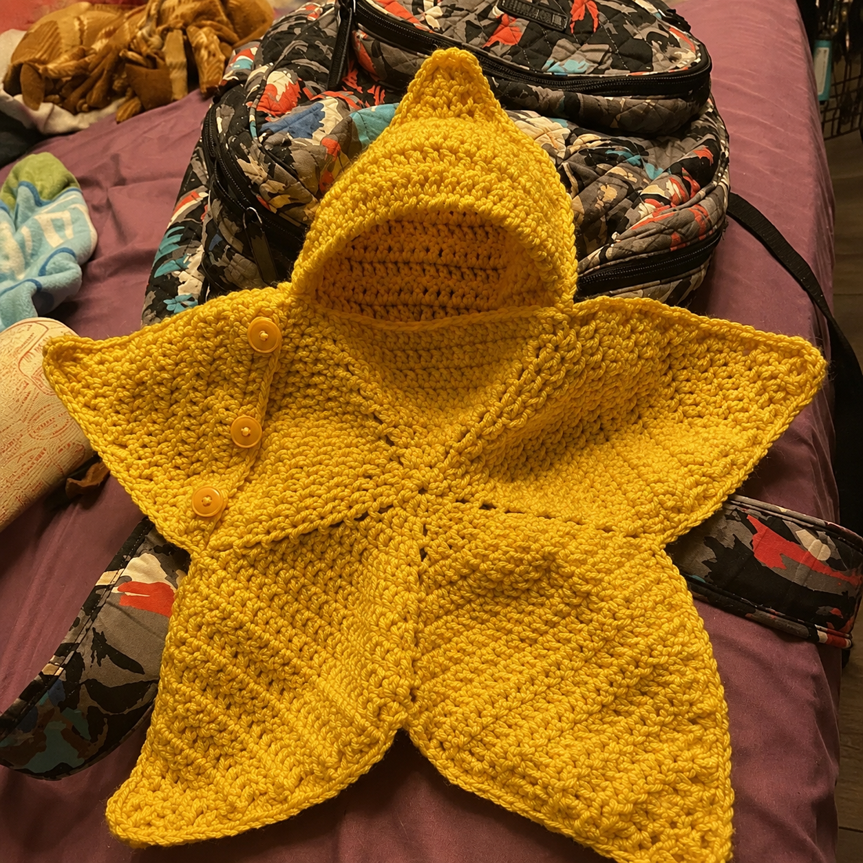 Member-made crocheted soft toy